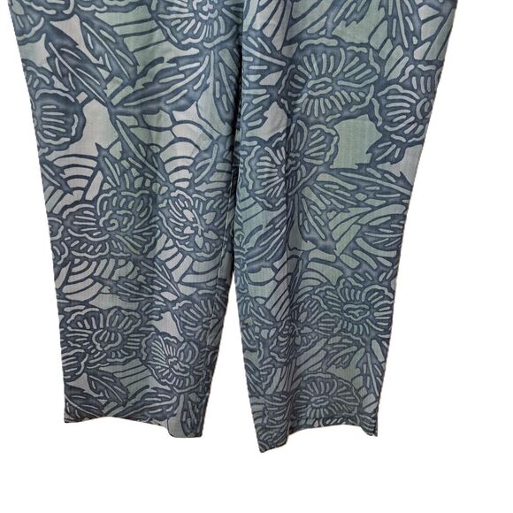 Tommy Bahama Womens Blue Floral Tropical Printed Silk Wide Leg Crop Pants Size 8 - Picture 4 of 8